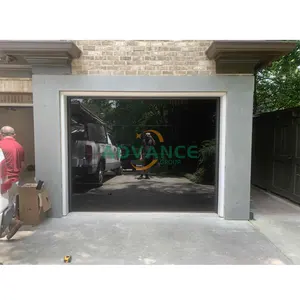 모터 하이 퀄리티 프레임리스 알루미늄 차고 문 블랙 미러 디자인과 자동 유리 차고 문