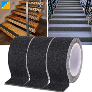 Siyah merdiven Anti kayma kavrama küvet lastik kaymaz şeffaf kaymaz merdiven bantlar rulo ağır PET kaykay kavrama emniyet bandı yol