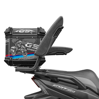 Main courante arrière universelle en aluminium pour moto modifiée, accessoires de queue avec boîte de support