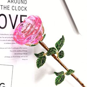 Fashionable Crystal Rose Flower Craft Gift, Perfect for Girlfriend's Birthday, Qixi Festival, and Home Decor - Product Image 4