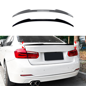 Bmw Rear Spoiler <b>Wing</b> Shaped Piano <b>Black</b> Carbon Fiber Texture For 3 Series F30 2013 2019 Abs Material - Product Image 1