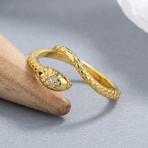 Nabest <span class=keywords><strong>925</strong></span> <span class=keywords><strong>argento</strong></span> Sterling anelli a forma di serpente 18k placcato oro regolabile anelli personalizzati per donne produttore di gioielli - Product Image 5