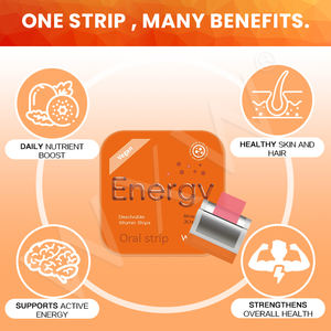 Tira de energía Oral con sabor a fresa para adultos, precio más bajo, crecimiento de la fuerza muscular, película de fusión bucal, caramelo - Product Image 4