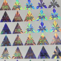 Étiquettes autocollantes holographiques personnalisées 2D/3D en PET imperméable pour l'emballage, modèle Praise-E P57