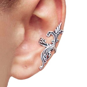 Orecchino a clip vintage a forma di fiore ondulato da donna, senza piercing, accessorio per l'orecchio da indossare tutti i giorni, gioiello alla moda per outfit. - Product Image 5