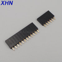 Connecteur femelle Dupont à pas de 2,54 mm, à une rangée, avec boîtier en plastique, pour broches droites/courbées sur PCB, TJC8 2/3/4/5/6/7/8/9/10 broches