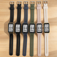 Montre de sport numérique étanche MINGRUI pour étudiants, rectangulaire, fine, écran LCD lumineux, alarme, résistance aux éclaboussures 30M, batterie 2 ans, 6 couleurs, personnalisable OEM