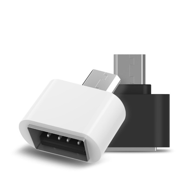 Mini WHITE/BLACK Type-C Micro USB 2.0 OTG Adapter with Nickel Plated Connector for Camera Laptop Mobile Phone & Android Tablets