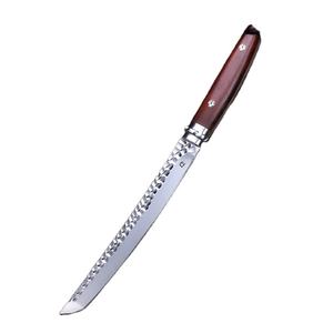 Cuchillo de cocina de hoja fija de acero inoxidable con mango de madera Sour Twig, cuchillo para deshuesar y filetear pescado de grado DIY - Product Image 2