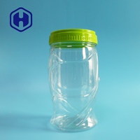 Vente en gros de pots en plastique pour biscuits de 900 ml en aluminium scellés, étanches, de qualité alimentaire, avec couvercles à joint pour le stockage des collations