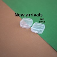 Petite boîte de rangement carrée transparente en plastique PP pour papeterie DIY, bijoux, équipement de pêche et articles électroniques