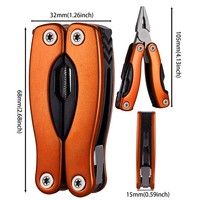 Pince Multifonction Portable de Poche, Dénudeur de Fils, Couteau Pliant, Outil à Main Pliant Multifonctionnel pour Camping en Plein Air