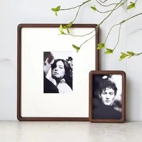 Cadre photo en bois de noyer massif sur mesure, jointure à tenons et mortaises, cadre photo traditionnel chinois pour portrait familial, décoration murale pour la maison