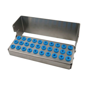 Bloque de acero inoxidable autoclavable para fresas dentales con anillo de silicona, 30 orificios - Product Image 5