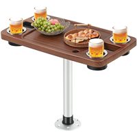 Table à thé pour yacht, table à manger pour bateau, table carrée en ABS pour yacht, table à thé pour camping-car, peut accueillir diverses boissons, collations, bière