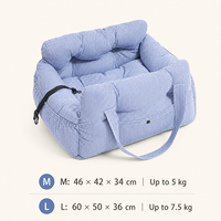 Lit de voyage moderne et multifonctionnel pour animaux de compagnie, pour siège avant de voiture, portable, pour chiens et chats, avec poignée de transport, amovible, lavable, durable, pour petits et moyens animaux