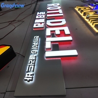 Enseigne Métallique Personnalisée 3D en Acier Inoxydable avec Rétroéclairage LED, Lettres Murales Publicitaires pour Entreprises