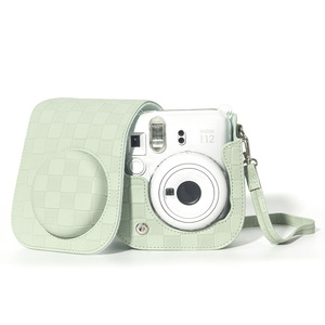 Estuche para cámara <span class=keywords><strong>Instax</strong></span> Mini 12/<span class=keywords><strong>11</strong></span> 2025, estilo vintage, de cuero PU, con correa para el hombro, accesorio para cámara instantánea, funda protectora. - Product Image 4