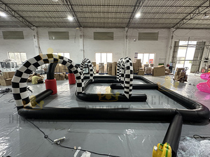 Đường đua bơm hơi bền cho Go-Kart và xe RC Sân chơi trẻ em Ngoài trời Cho thuê tiệc - Product Image 3
