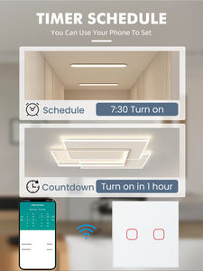 Interrupteur intelligent tactile Tuya Zigbee Alexa Google Glass pour la maison, télécommande, EU UK 2 gang 3 gang 4 gang, commande vocale - Product Image 6