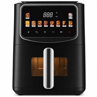 Friteuse à air carrée sans huile 6,5 L 2100 W numérique avec faible teneur en matières grasses et minuterie de 1 à 60 minutes pour des repas sains à la maison