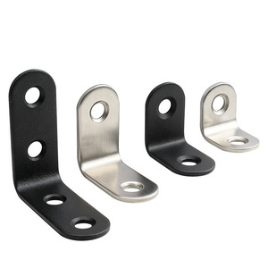 Soporte en L de Acero Inoxidable Jin Ao, Acero 201, Soporte de Ángulo de 90 Grados, Conector de Soporte para Estantes, Herrajes en Negro y Plata - Product Image 5