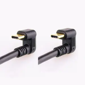 Factory Custom U Shape Down angle 180 degree usb standard 3.1 type c male to female usb extension data cable