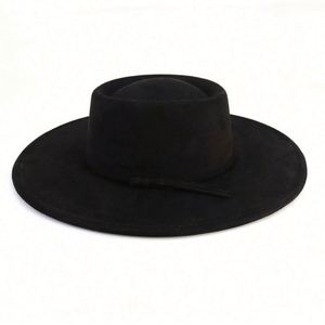 Custom Outdoor Wholesale Fashion Design Wide Brim Panama <b>Hat</b> Men Party Felt Suede Fedora <b>Hat</b> With <b>Band</b> - Product Image 3