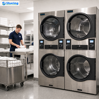 Высокопроизводительная двухъярусная сушильная машина с газовым нагревом, 2x15 кг, 2x20 кг, для коммерческих прачечных