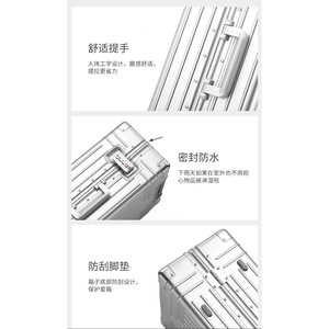 All Aluminum Magnesium Alloy Luggage 20 29 Inch Trolley Case With Lock Universal <b>Wheels</b> Light Weight Business Travel <b>Suitcase</b> - Product Image 5