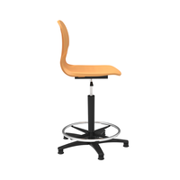 Chaise mobile en plastique au design moderne avec pieds en métal Mobilier de bureau pour l'école Chaise pivotante