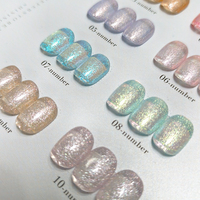 AILANUO 2026 OEM Vente en gros – Kit de vernis à ongles gel pailleté 10 couleurs – Usage professionnel en salon de beauté – Vernis à ongles gel UV 15ml Marque privée