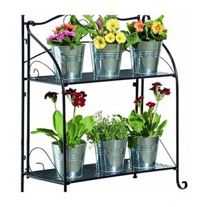 Plant Pot Stand Garden Flower Herb Display Folding Tiered Shelving for Outdoor &amp; Indoor - Product Image 1