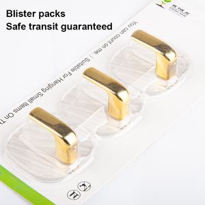 Crochet adhésif transparent en twill épaissi sans perçage, lot de 3, en plastique, adhérence forte, style moderne et épuré, fabriqué en Chine, sans fonctionnalité supplémentaire - Product Image 2