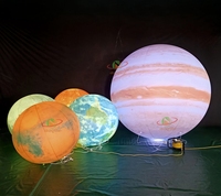 Globe Lumineux LED Planète Lune Terre Ballon Gonflable en PVC Bâche PVC Certifié CE/TUV Taille et Couleur Personnalisables pour
