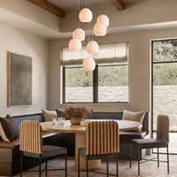 Lustres ronds en albâtre, lampes suspendues de luxe pour villas, lampes suspendues en marbre