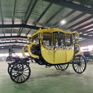 Factory Direct Electric Royal Horse Drawn Carriage 4 Wheel For Wedding Ceremony Tourist Park & Outdoor Event Rental - Product Image 2
