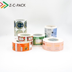 Cuộn nhãn dán tròn vinyl chống thấm với in màu cho bao bì thực phẩm & thương hiệu, nhận đặt hàng tùy chỉnh - Product Image 2