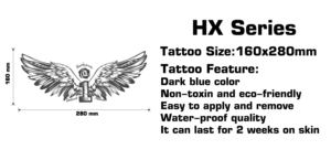 <b>Large</b> Chest Waist Semi Permanent Temporary Tattoo Sticker Waterproof Realistic Removable Body Art - Product Image 2