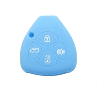 Accesorio para automóvil Cubierta protectora de silicona de 4 botones para llaves de automóvil Asequible Compatible con Land Cruiser Corolla Prius RAV4