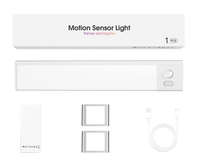 Armoire LED rechargeable sans fil à économie d'énergie allume le corps en ABS tactile à induction Installation sans couture blanche pour la cuisine chambre à coucher