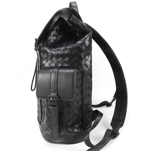 High Quality Men's Luxury <b>Black</b> PU Laptop <b>Backpack</b> OEM Manufacturer Custom Wholesale - Product Image 4