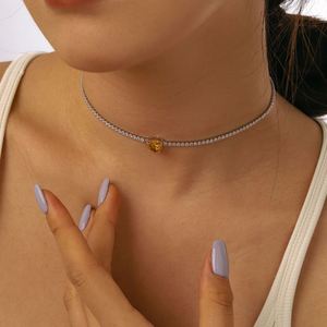 สร้อยคอโชคเกอร์ Dylam Fine Jewelry สำหรับผู้หญิง เงินแท้ S925 รูปหัวใจ ประดับเพชรทรง Radiant Cut 2 กะรัต คิวบิกเซอร์โคเนีย 8A สร้อยคอเทนนิส - Product Image 5