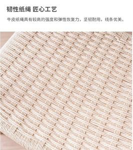 Silla nórdica ligera de lujo, silla de madera sólida tejida apilable - Product Image 5