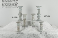 Ensemble de bougeoirs vintage en porcelaine, multi-hauteurs, style rétro, pour bougies pilier, pour la décoration de mariage, de la maison, de la table, de la cheminée et du manteau de cheminée