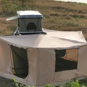 Наружный тент для кемпера, боковая палатка на 270 градусов с брезентом для настенного тента