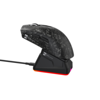 Mouse Gaming 3 Mode Kabel & 2.4G Bluetooth, Dapat Diisi Ulang, Polling Rate 1000Hz, Lampu RGB & Layar LED untuk Gamer