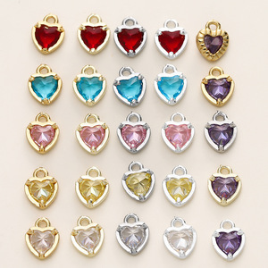 Heart Shape Pendant 8.5mm Gold Plated Copper Jewelry Finding For DIY Necklace <b>Bracelet</b> Accessory - Product Image 4