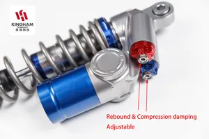 בולם זעזועים לאופנוע מתכוונן קינגהאם זעזועים אחוריים שונה עבור ימאהה הונדה OEM שיכוך מתלי מנוע מתכווננים - Product Image 3