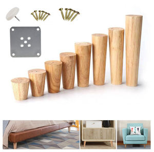 Canapé jambe meubles modernes conique rond tabouret chaise pieds solide côté lit armoire bois meubles jambes - Product Image 5